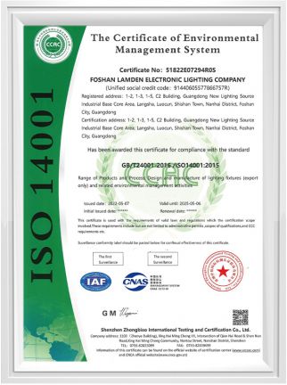 ISO 14001 Certificate