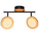 FSC Pine Wood Round Spotlights 2 Head 90049