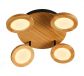 FSC Pine Wood Round Spotlights 4 Head 90054