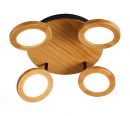 FSC Pine Wood Round Spotlights 4 Head 90054