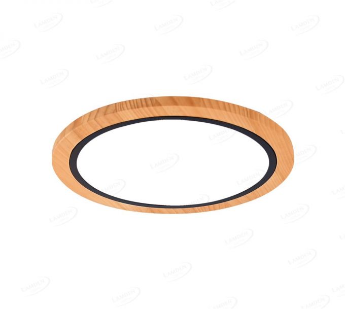 310mm Diameter Round FSC Wood Frame LED Ceiling Light 90000