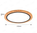 410mm Diameter Round FSC Wood Frame LED Ceiling Light 90001