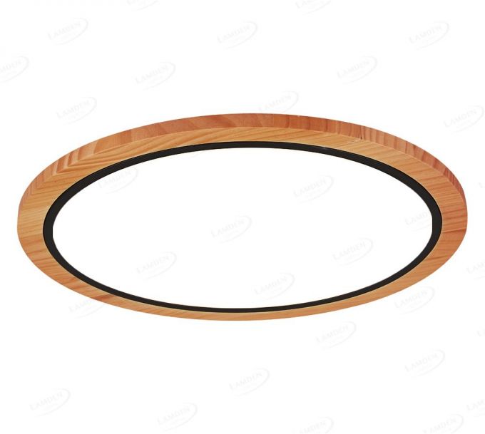 800mm Diameter Round FSC Wood Frame LED Ceiling Light 90004