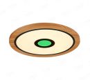 510mm Diameter RGB in Centre Round FSC Wood Frame LED Ceiling Light 90006