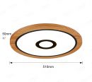 510mm Diameter RGB in Centre Round FSC Wood Frame LED Ceiling Light 90006