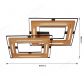 990x680mm FSC Pine Wood Double Frame Indoor LED Ceiling Light 90062