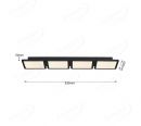 Four Head Square Black Color Changing LED Panel Ceiling Light 70024