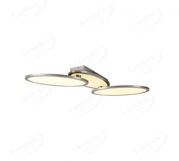 Satin Nickel Triple Oval LED Ceiling Light 