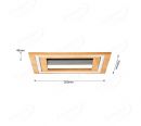 350x350mm LED Frame Light with Wood Board Decoration Ceiling Light 70078