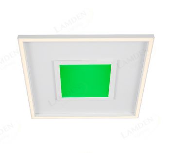 495x495mm Black & White Aluminum LED Decoration Ceiling Light with Centre RGB Function 70001