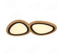 784x418mm Big Stone Two Head FSC Wood Decoration LED Ceiling Light 90023