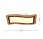 460x267mm Wave Shape FSC Wood Decoration LED Ceiling Light 90025