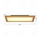 Rectangle 480x230mm FSC Pine Wood Indoor LED Ceiling Light 90033