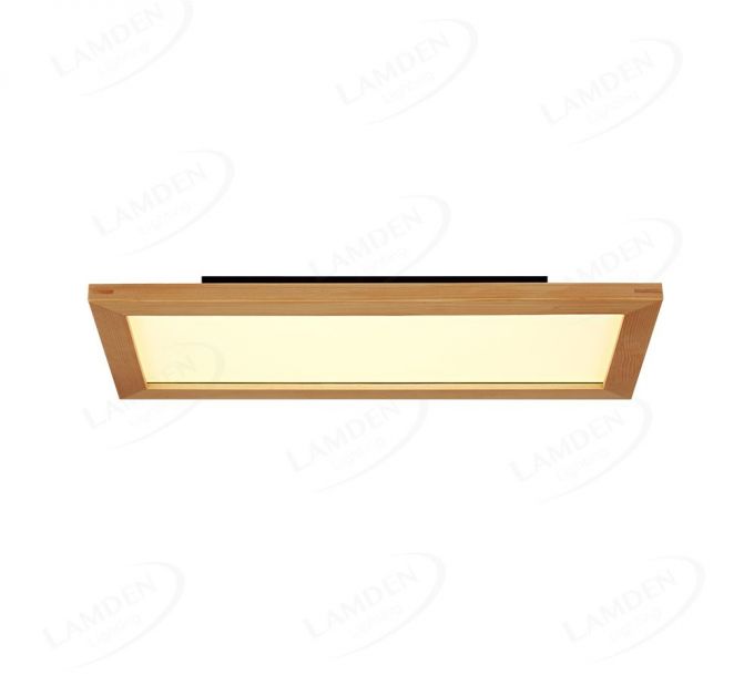 Rectangle 480x230mm FSC Pine Wood Indoor LED Ceiling Light 90033