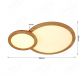 650x480mm Double Round FSC Pine Wood Indoor LED Ceiling Light 90034