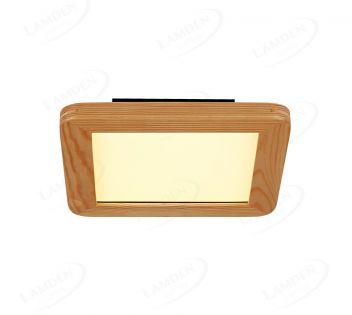 230x230mm  Square Circle pine wood led ceiling light