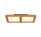 430x430mm Square Circle FSC Pine Wood Indoor LED Ceiling Light 90037