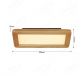 325x175mm Square Circle FSC Pine Wood Indoor LED Ceiling Light 90039