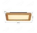 325x175mm Square Circle FSC Pine Wood Indoor LED Ceiling Light 90039