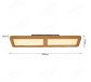 625x175mm Square Circle FSC Pine Wood Indoor LED Ceiling Light 90040