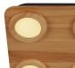 380x380mm FSC Pine Wood Indoor 4 head LED Ceiling Light 90047