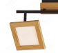 490x130mm FSC Wood Square Two Head Spotlights 90056