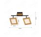 490x130mm FSC Wood Square Two Head Spotlights 90056