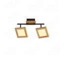 490x130mm FSC Wood Square Two Head Spotlights 90056