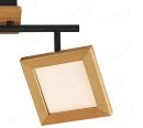 490x130mm FSC Wood Square Two Head Spotlights 90056