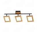 710x170mm FSC Wood Square Three Head Spotlights 90057