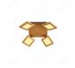 440x440mm FSC Wood Square Four Head Spotlights 90060