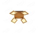 440x440mm FSC Wood Square Four Head Spotlights 90060