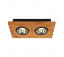 310x150mm FSC Wood Two Head LED Integrated Ceiling Light 90071