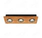 470x150mm FSC Wood Three Head LED Integrated Ceiling Light 90072