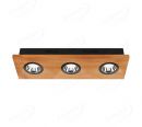 470x150mm FSC Wood Three Head LED Integrated Ceiling Light 90072