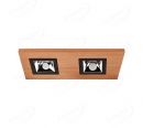 310x150mm FSC Wood Two Head Square LED Integrated Ceiling Light 90078