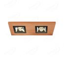 310x150mm FSC Wood Two Head Square LED Integrated Ceiling Light 90078