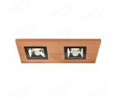 310x150mm FSC Wood Two Head Square LED Integrated Ceiling Light 90078