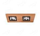 310x150mm FSC Wood Two Head Square LED Integrated Ceiling Light 90078