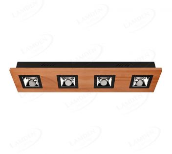 630x150mm Square Wood LED Integrated Ceiling Light