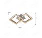 565x345mm Aluminum Profile Double Frame Decoration Indoor LED Lamp 50000