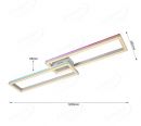 1200x265mm Long Aluminum Double Profile Color changing CCT and Rainbow RGB Function LED Light 50008