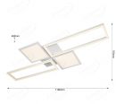 1180x490mm Frame Light and Main Light CCT Dimmable LED Ceiling Lamp 50016