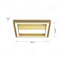 400x400mm Aluminum Power coating Profile 2700-6000K+RGB Decoration Ceiling Lamp 50023