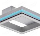 300x300mm Power Coating Profile Brushed Aluminum 2700-6000K+RGB Decoration Ceiling Lamp 50028