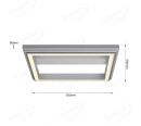 500x500mm Power Coating Profile Brushed Aluminum 2700-6000K+RGB Decoration Ceiling Lamp 50029