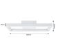 600x200mm Power Coating Profile Aluminum CCT Main Light+Inner RGB Decoration Ceiling Lamp 50034