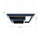 500x500mm Double Down Big+Small Square Frame Kelvin Color Change and RGB Tuya WiFi Control LED Ceiling Light 50042