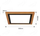 300x300mm Square FSC Wood Frame LED Ceiling Light 90009