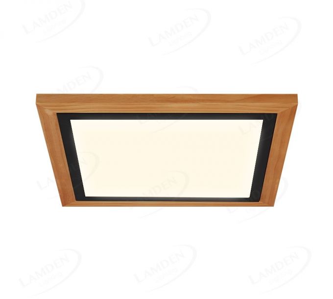 400x400mm Square FSC Wood Frame LED Ceiling Light 90010